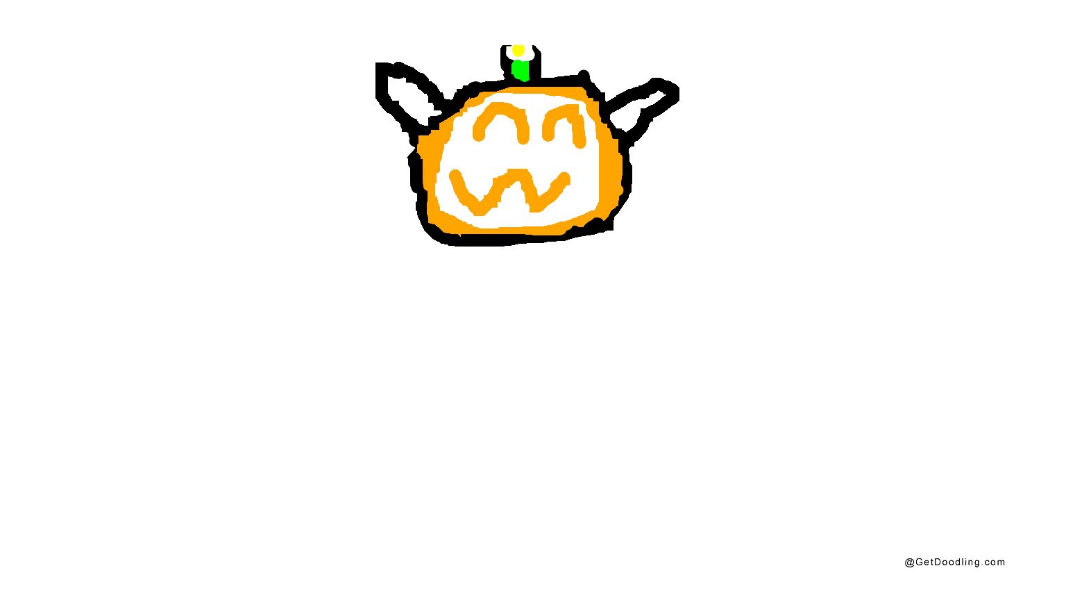 Like a Halloween-themed [Pumpkin Teapot]