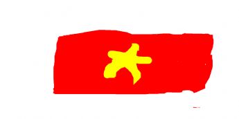 Ia kelihatan seperti versi kartun bendera Vietnam