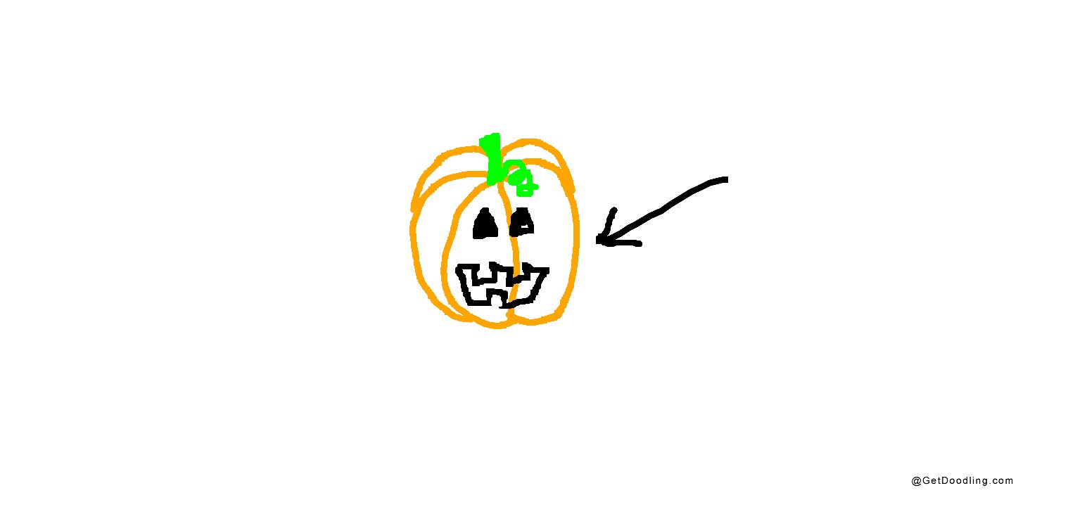 An orange jack-o'-lantern