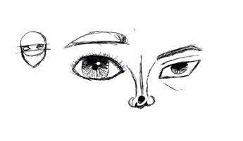 素描画像练习:人脸画像与眼鼻细节