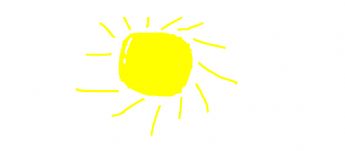 Un sole disegnato con delle linee
