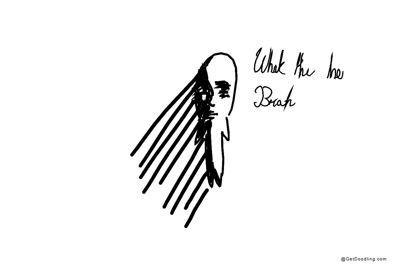 黒い線で描かれた抽象的な人物
