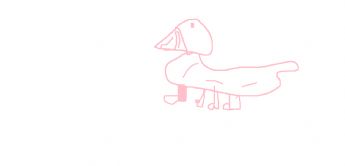 アヒルの頭と4本の足を持つ動物です。