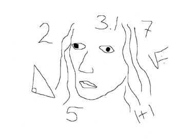 Seorang pria berambut panjang dengan ekspresi bingung, tampak sedang berpikir keras tentang sebuah soal matematika