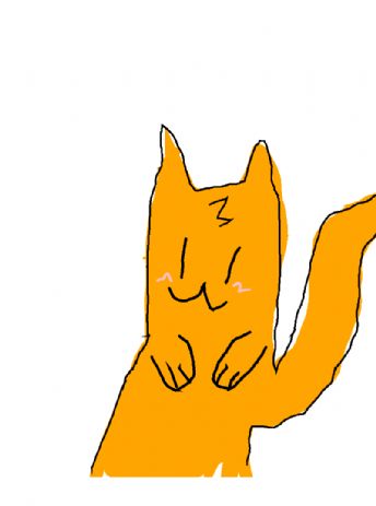 一只可爱的小橘猫在微笑