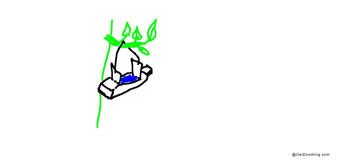 A cute little swing hanging on a green branch