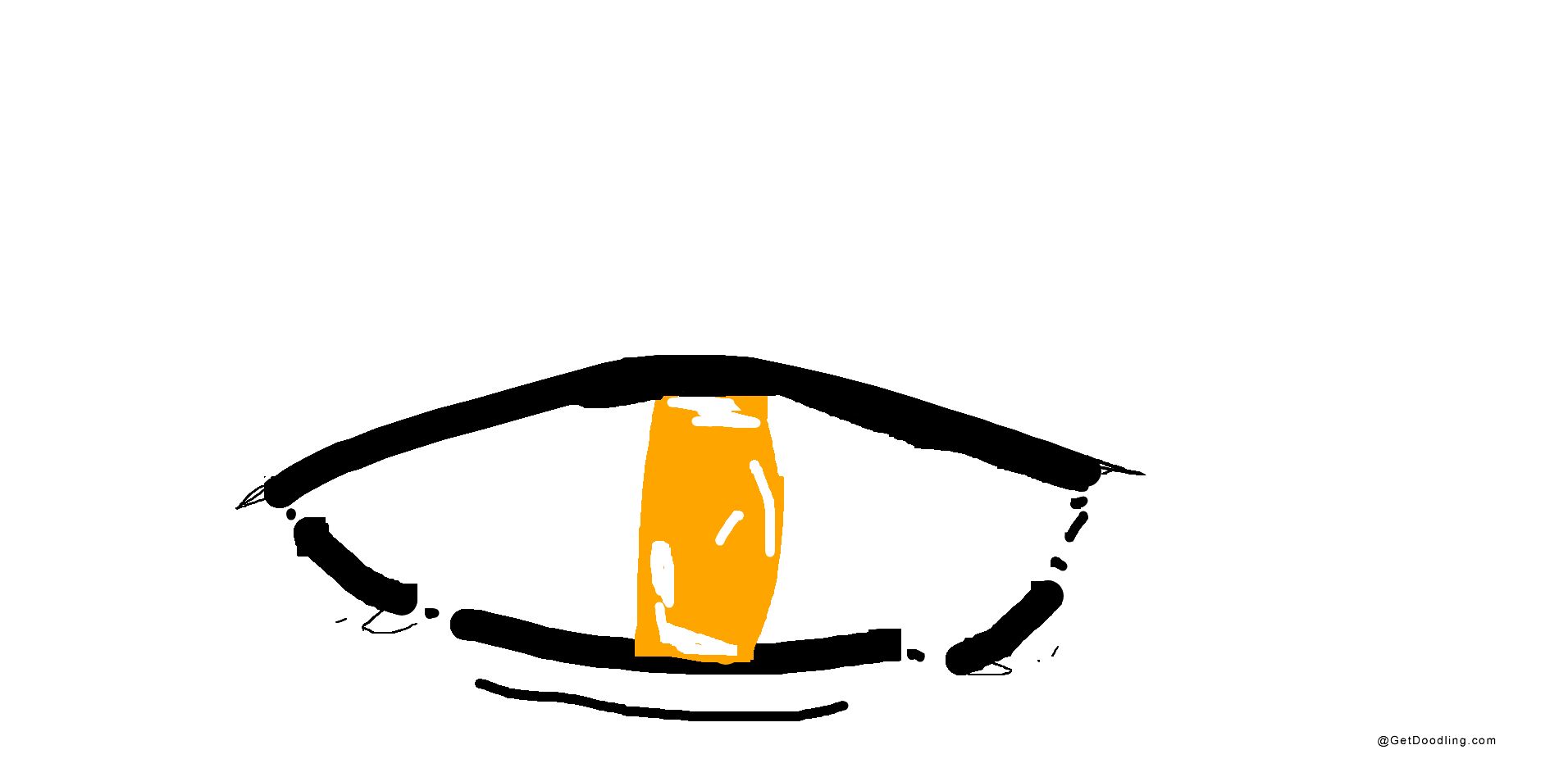 A cool eye that sparkles with golden light