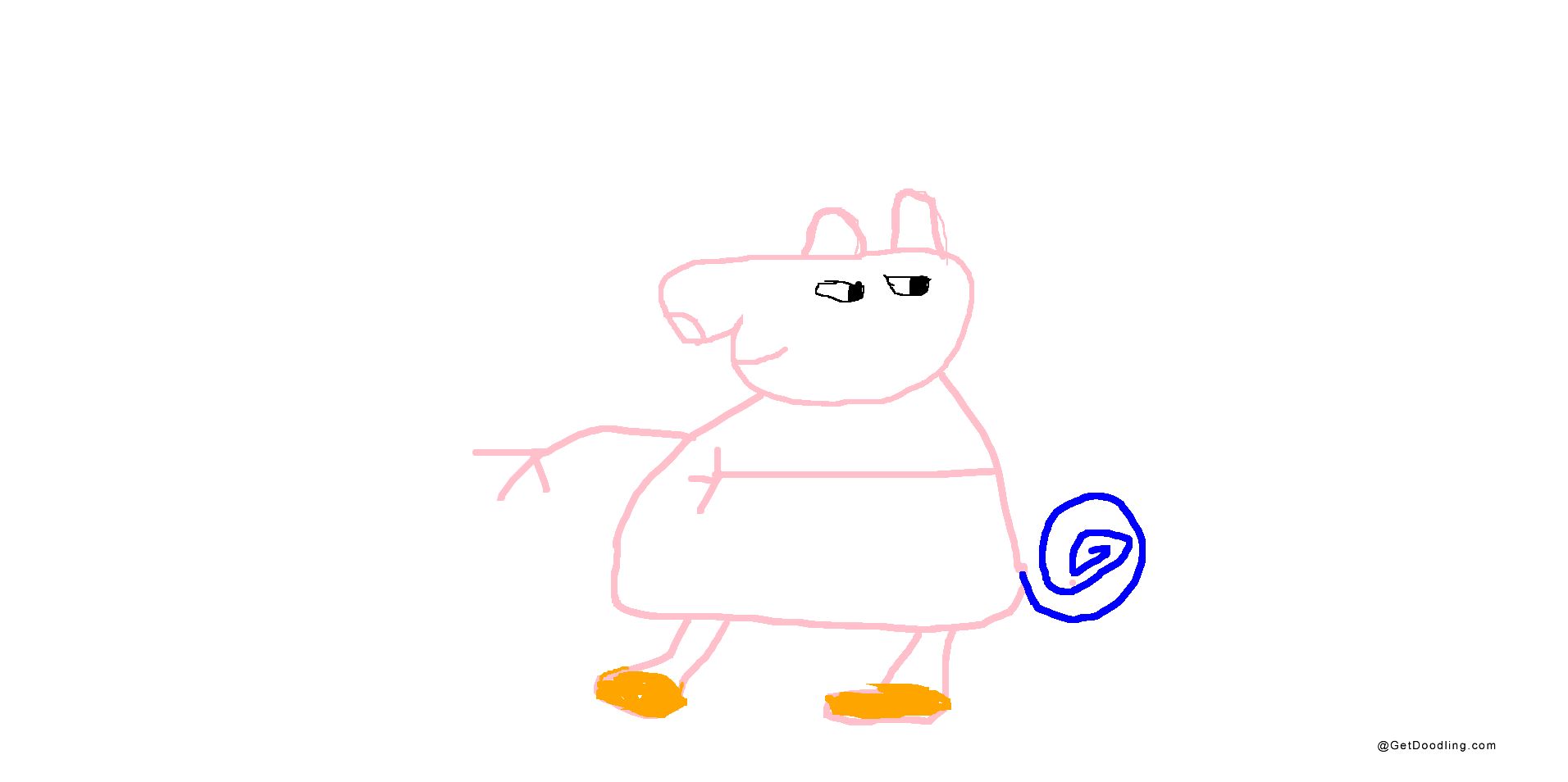 A pink pig