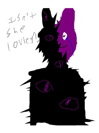 A cute black and purple spiky monster
