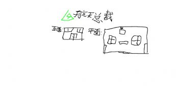 航天飞机正面与平面图
