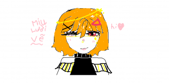 Fille aux cheveux orange qui cligne de l'œil